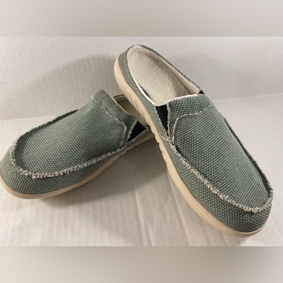 ADAX Men's Green Plantar Fasciitis Orthotic Slippers with Arch Support, Size 9 - Picture 1 of 5